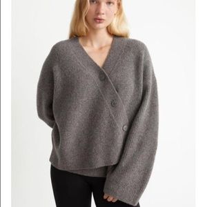 ISO! Other Stories recycled wool asymmetric cardigan, in size small or x small